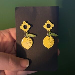 Yellow Lemon Earrings